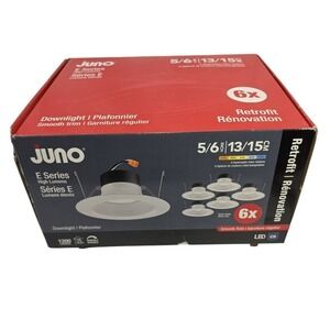Juno Downlights E Series 5" - 6" 5 Light Color Opts Dimmable 6 Pk Retrofit NIB